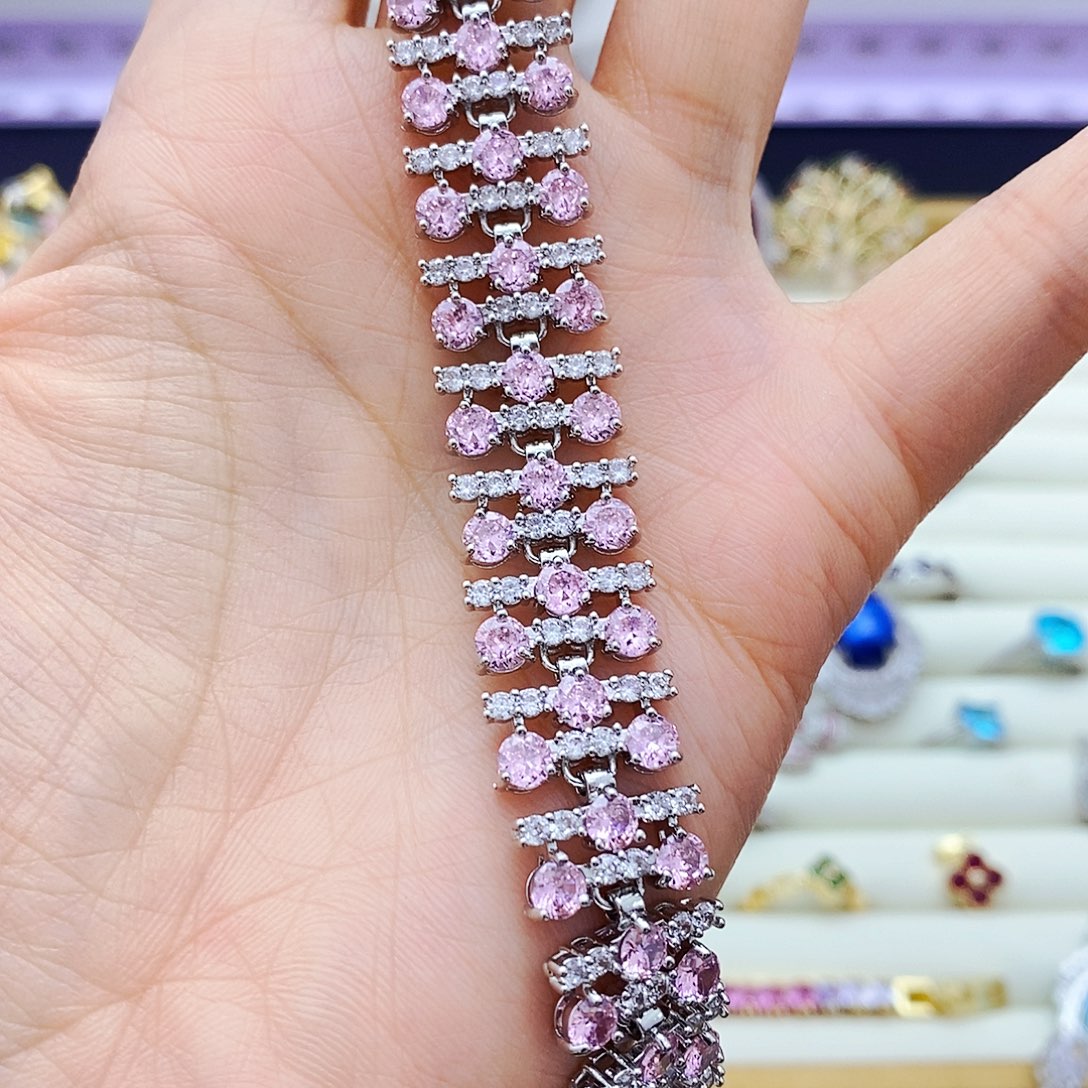 手链彩色蓝宝石未镶嵌