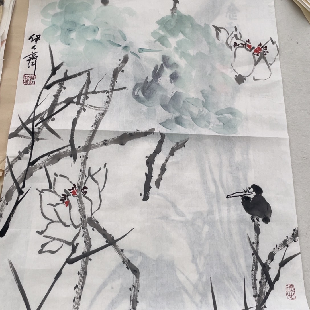 国画齐红玲老师绘画