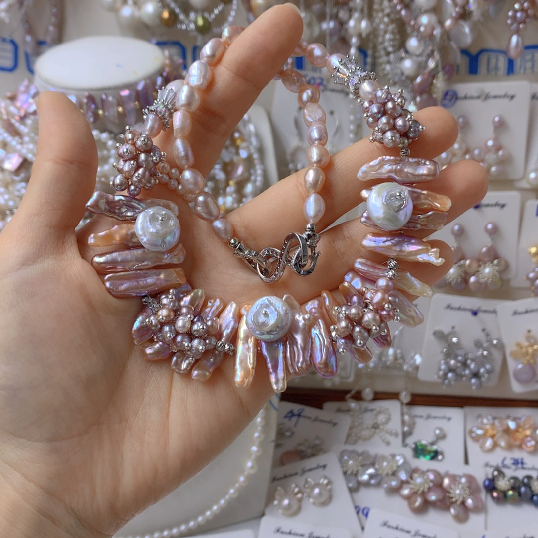 银S925镶嵌淡水珍珠耳饰