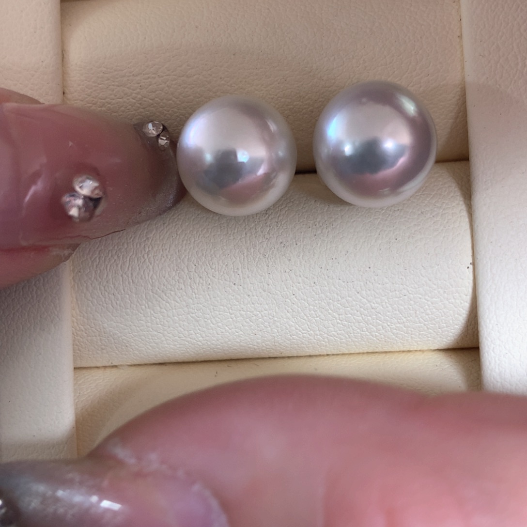 海水珍珠耳饰18K金镶嵌