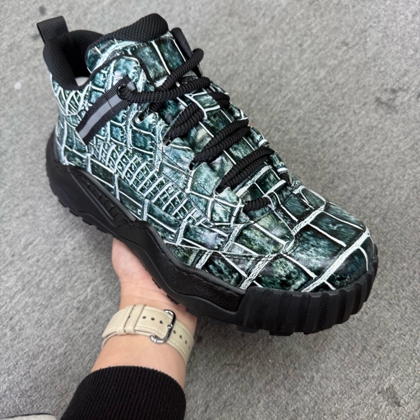 16276-3-深绿-稀有皮-男士休闲鞋