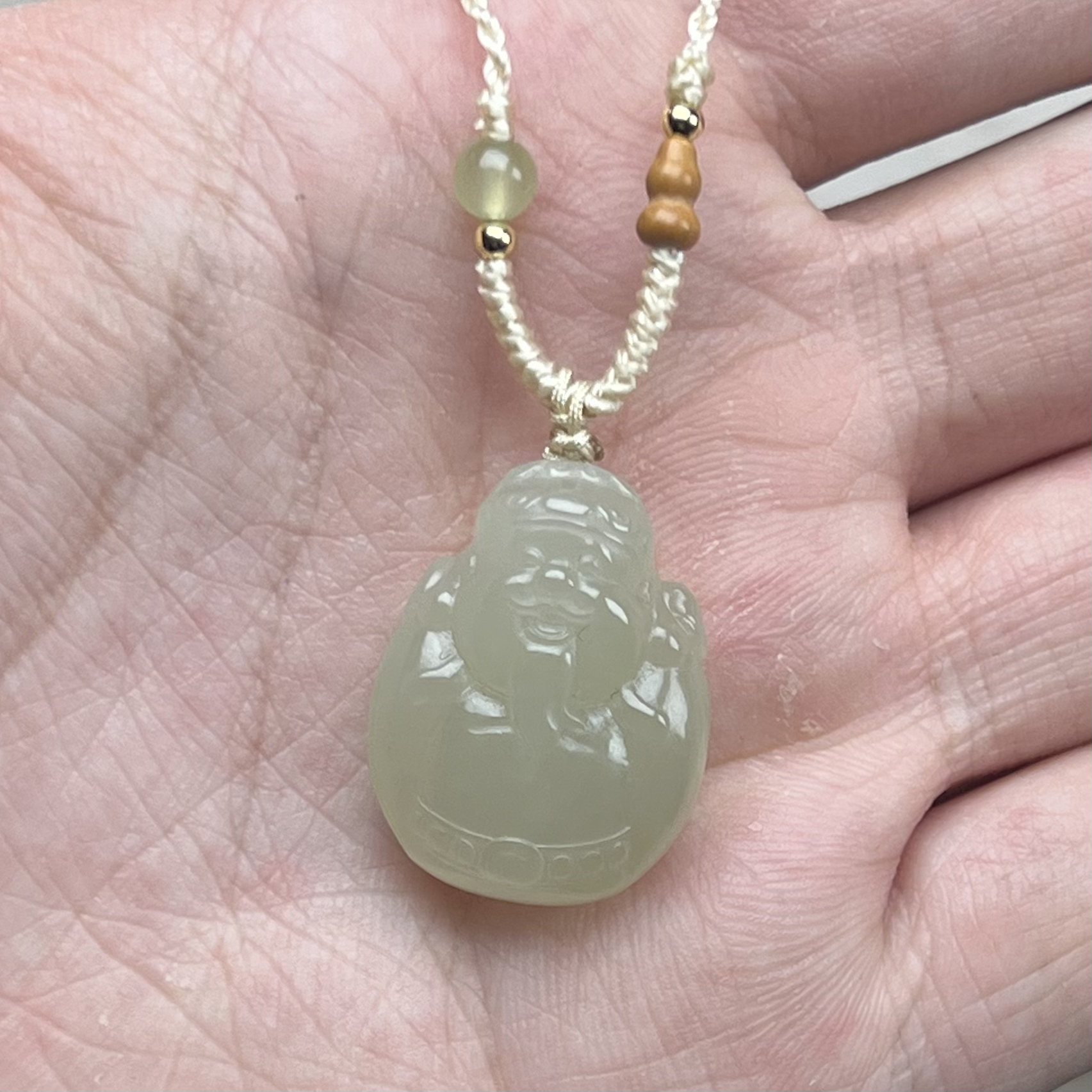 和田玉晴水色小财神25mm✖️19✖️10