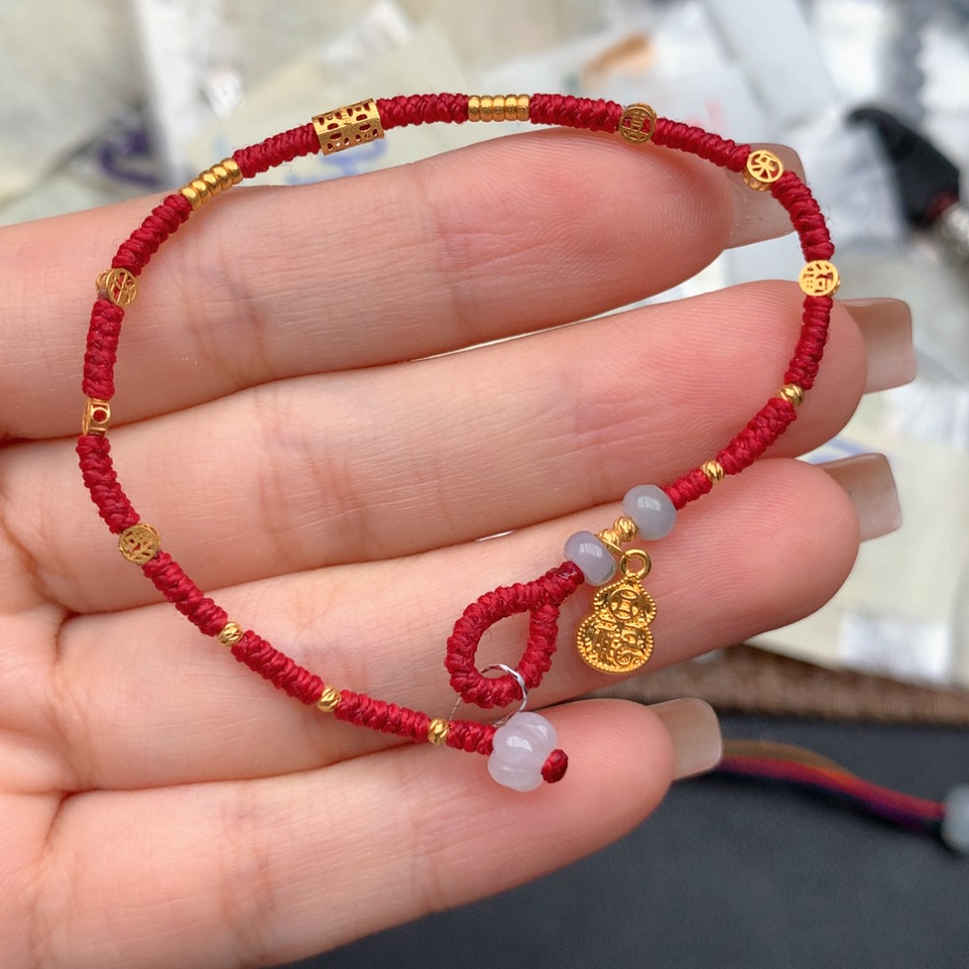 18K金镶嵌挂件翡翠一15.5手围