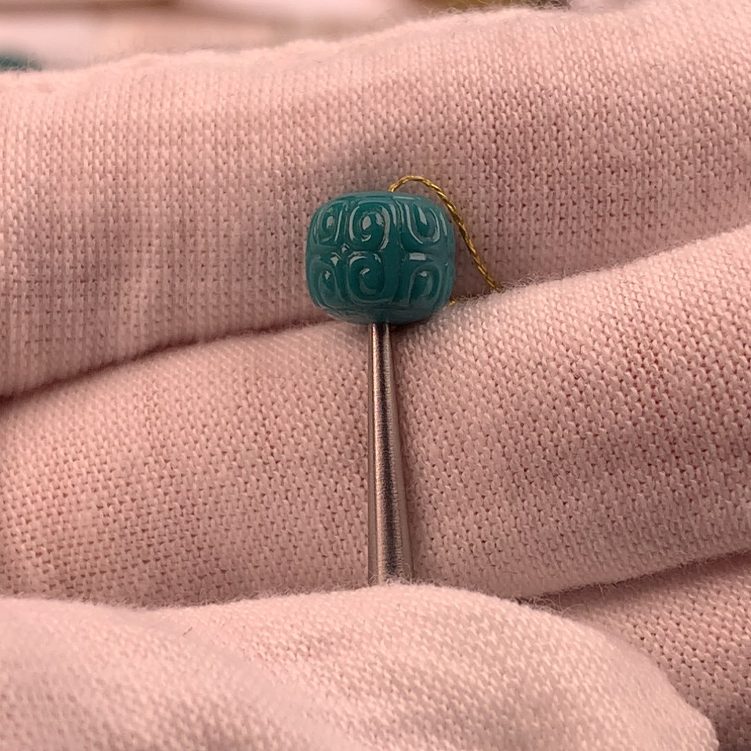 绿松石未镶嵌配饰蕊7.6*6.6