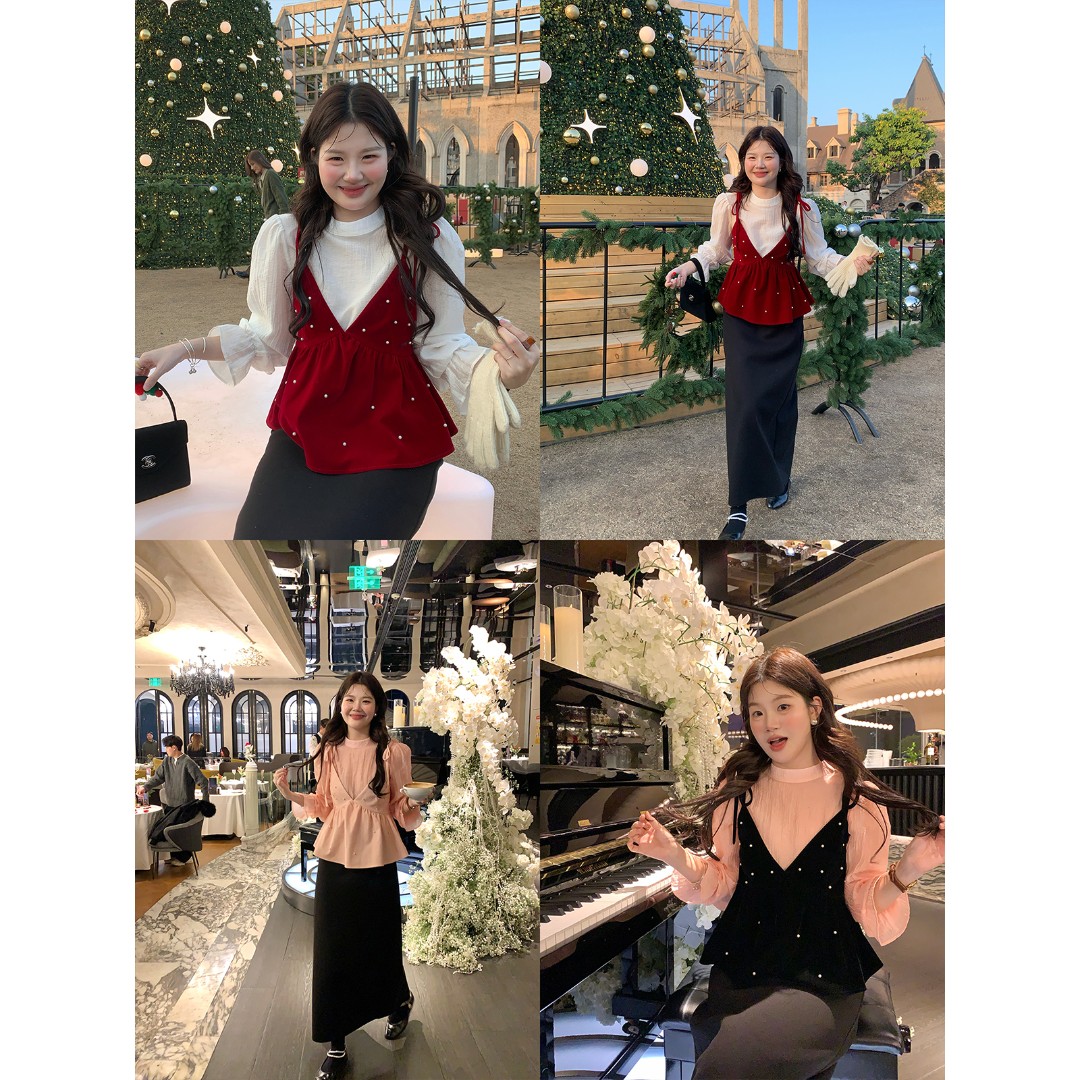 火火火【冬日半岛】韩版小众设计蝴蝶结半身裙B40241HH54