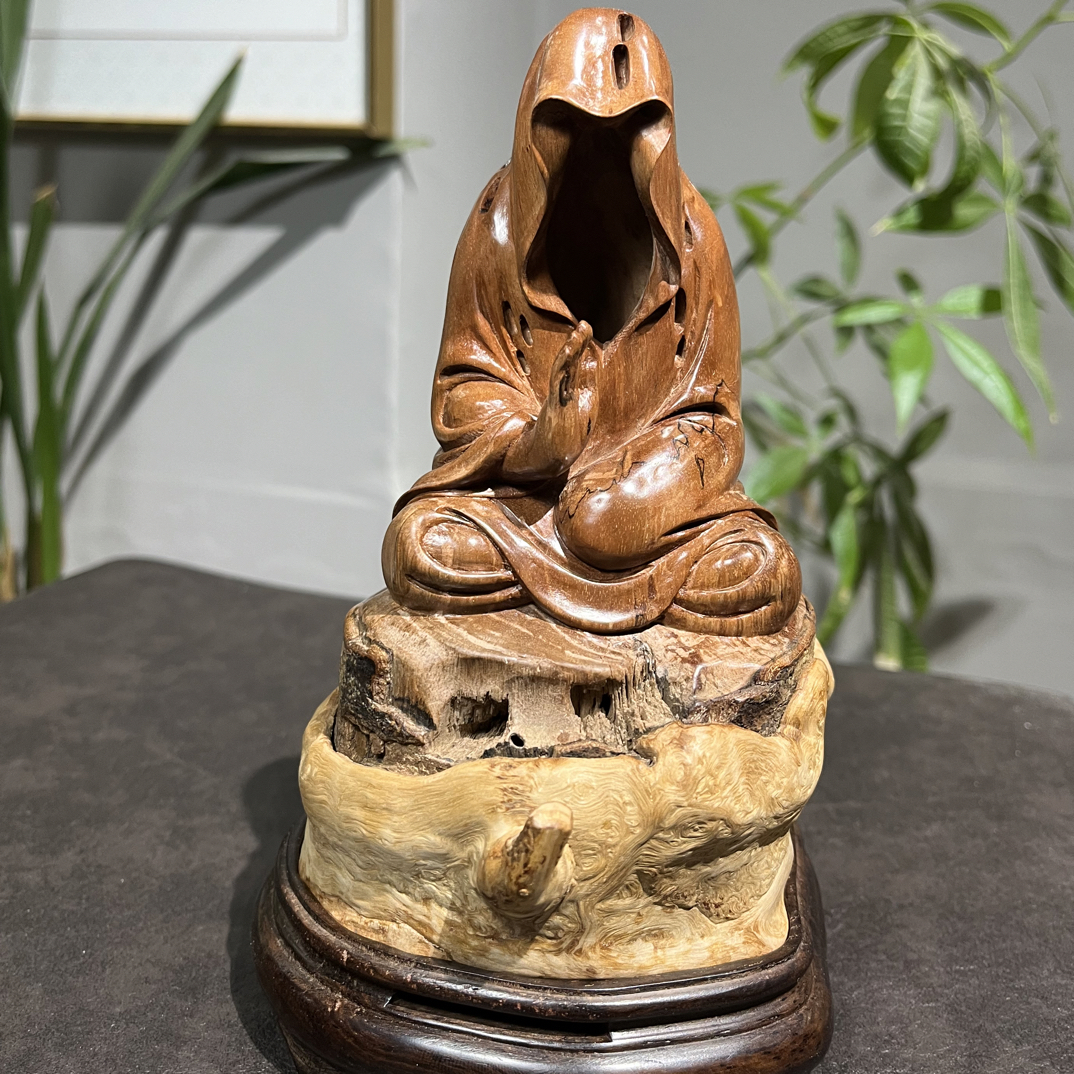 太行崖柏根雕玄关摆件