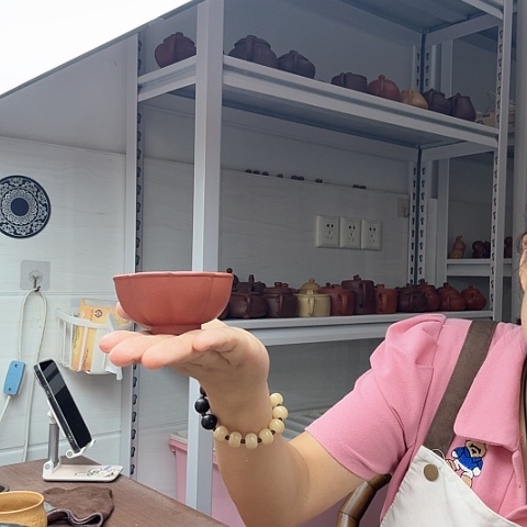 紫砂茶案海棠杯海棠杯