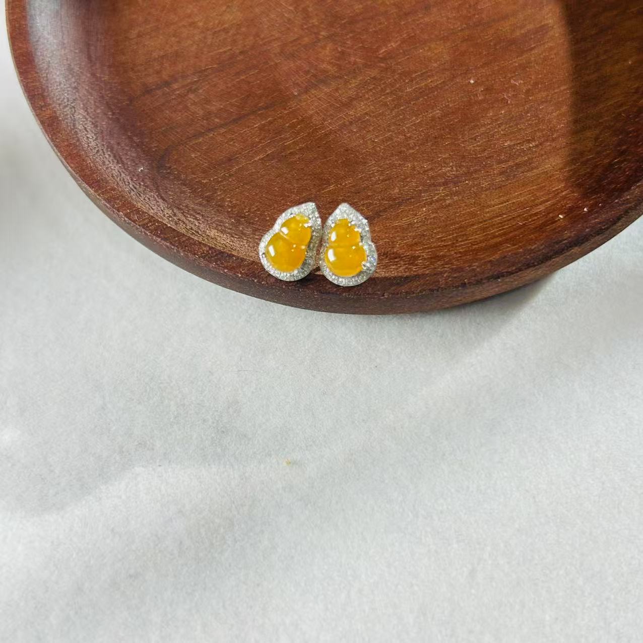 【睿泽鉴宝】18K翡翠耳饰  FZB0302-372