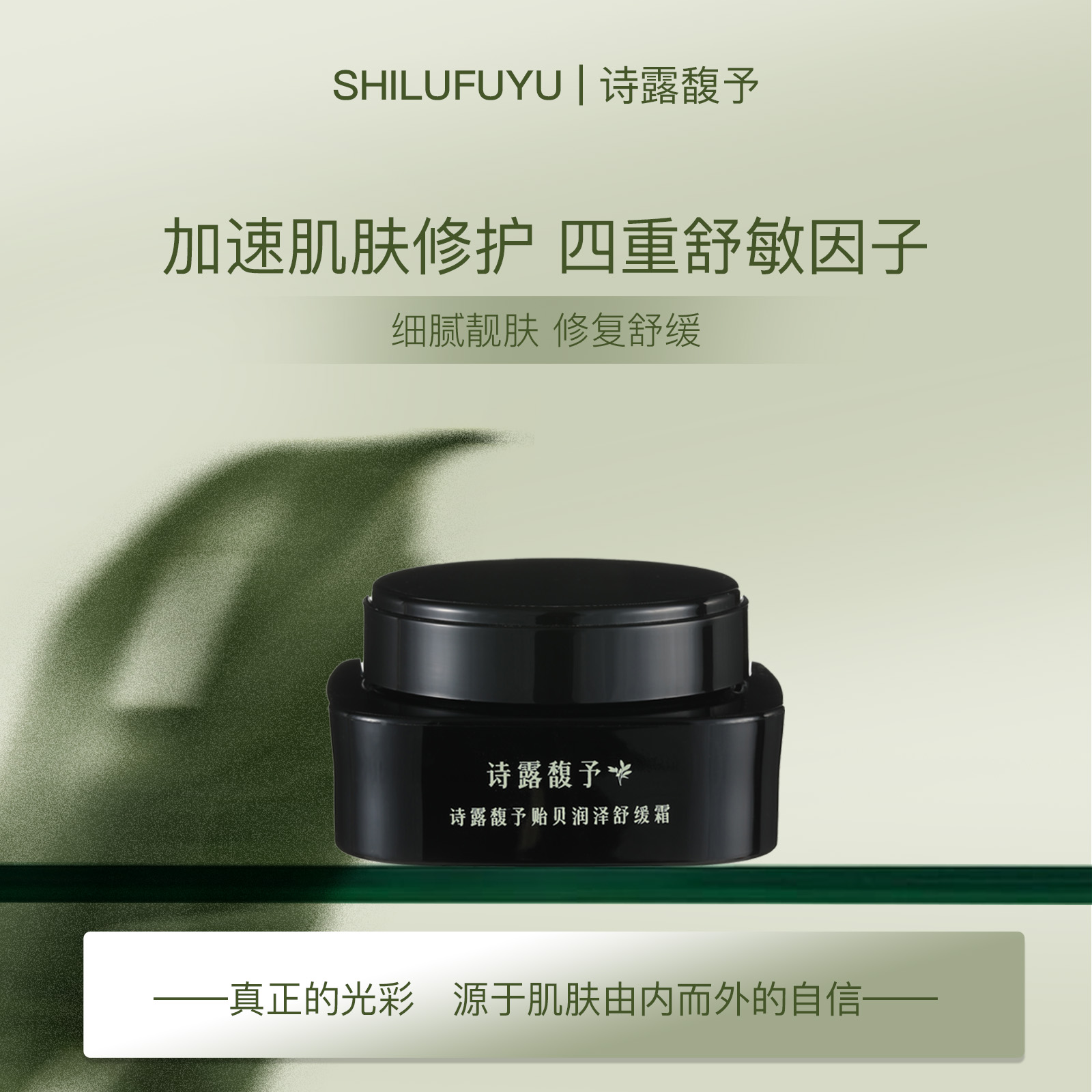 诗露馥予【贻贝霜】搭配贻贝油舒缓 修护维稳增厚皮肤屏障