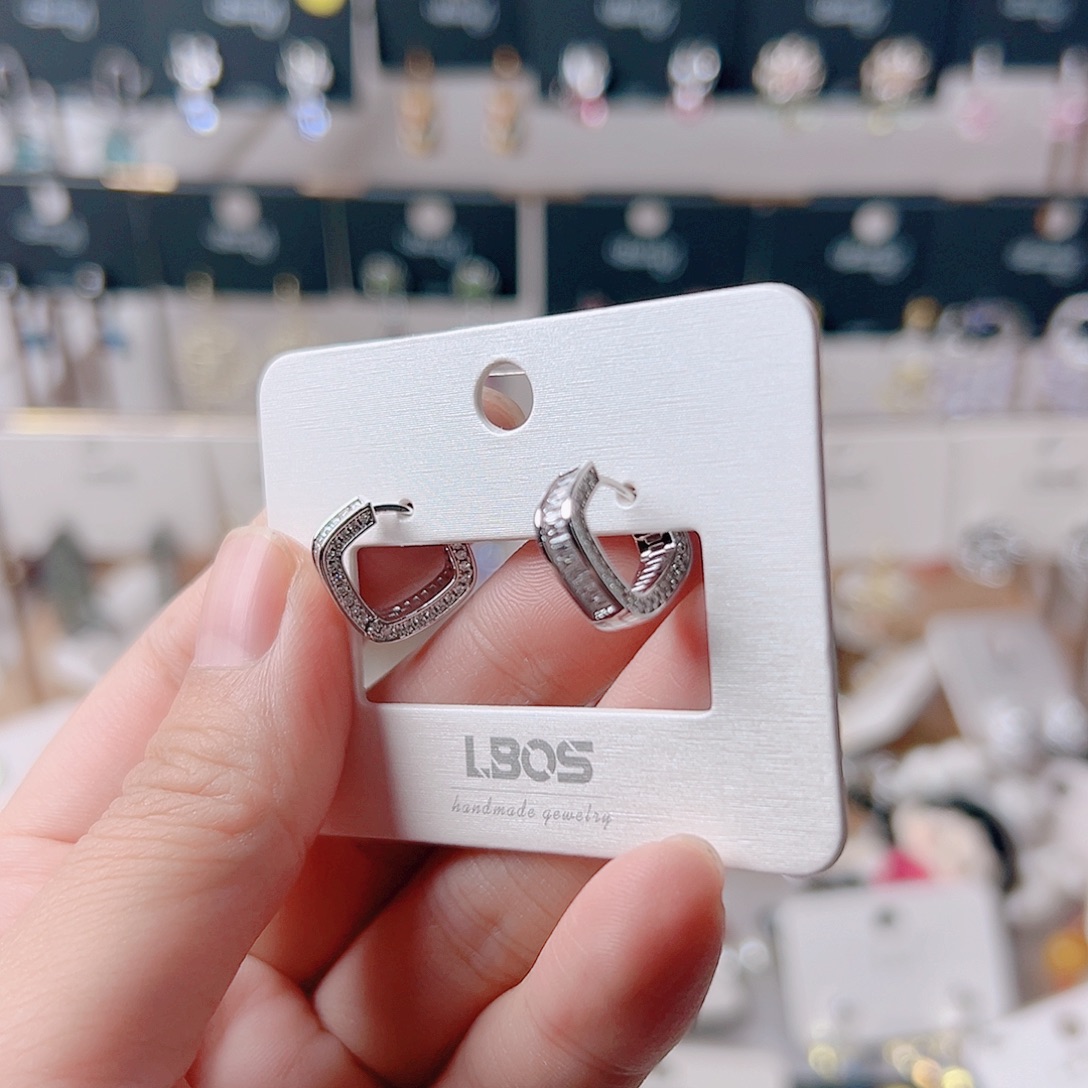 琉璃纯铜合金耳环的