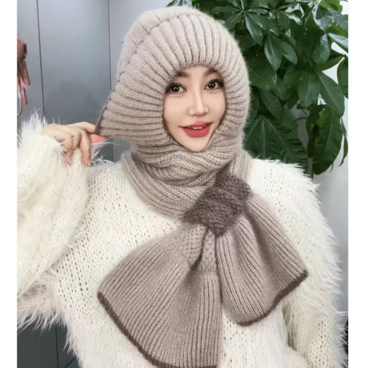 包头帽冬季女秋季帽子风雪女士帽时尚绒帽百搭加绒