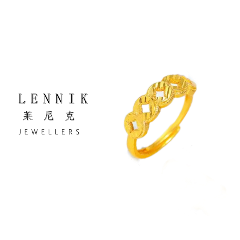  lennik/lennik-经典百搭五帝币开口戒指