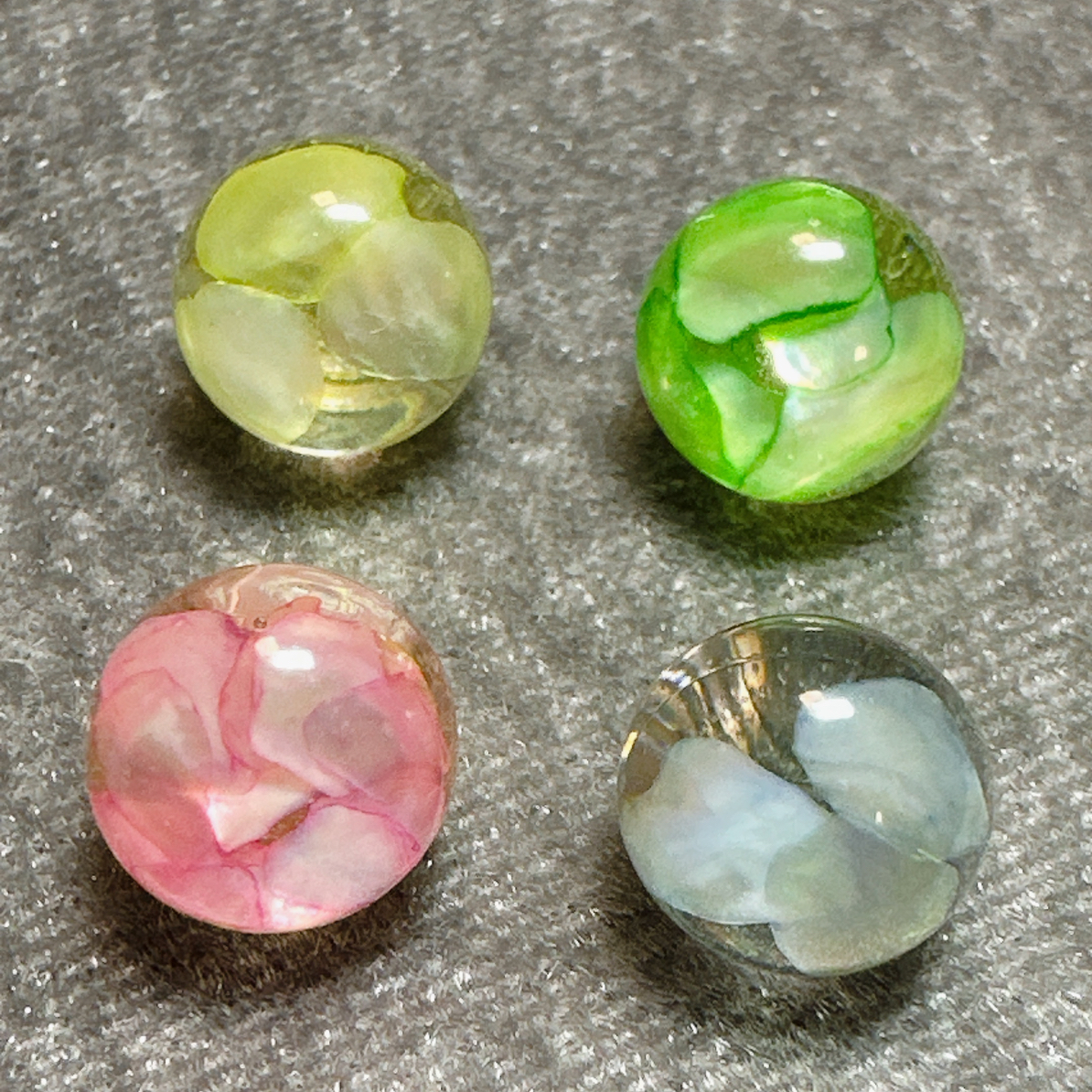 花瓣款10mm新中式国风纽扣粉灰黄绿女装旗袍汉服唐装服装辅料