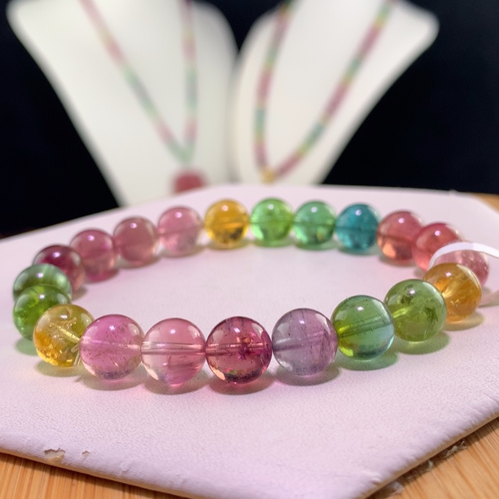 双色碧玺手链未镶嵌