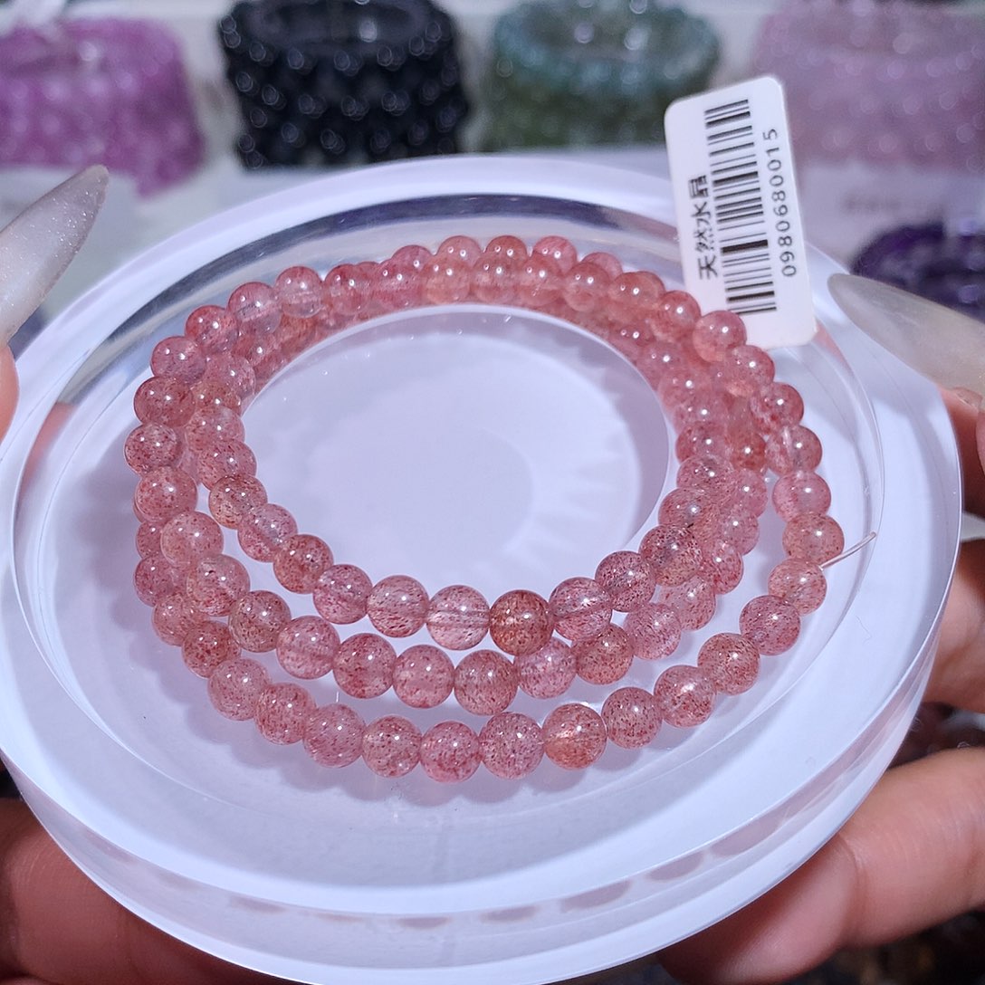 未镶嵌手链水晶毕业大花瓣白水体草莓晶5