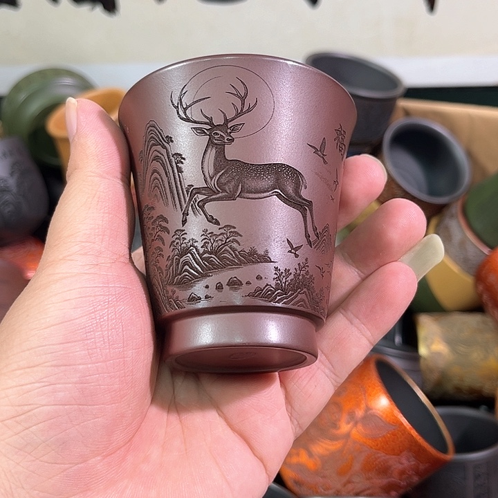 茶杯紫砂全手工紫砂主人杯