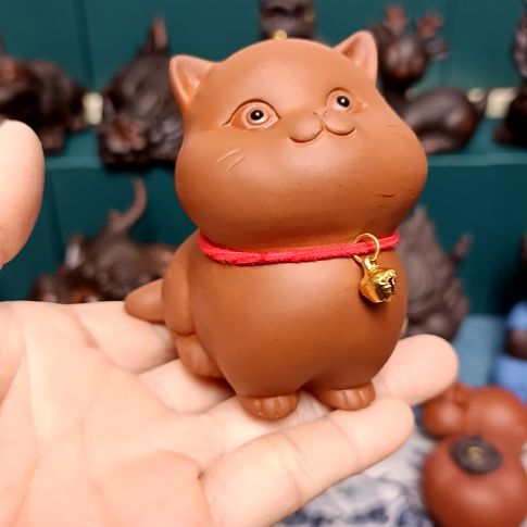 茶宠紫砂小猫茶宠摆件