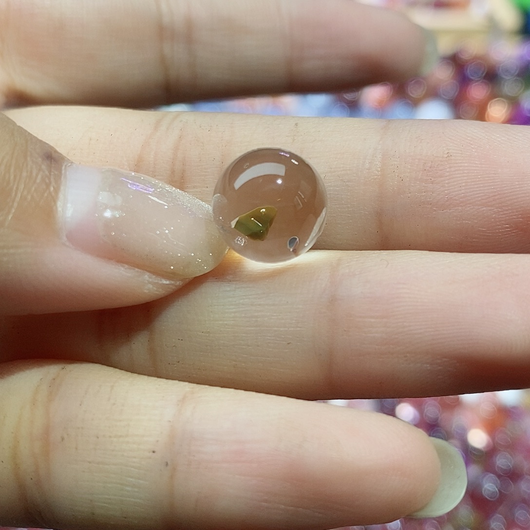 珠宝半成品水晶未镶嵌油胆单珠