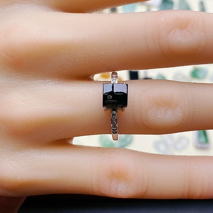 翡翠戒指银S925镶嵌i**.戒指