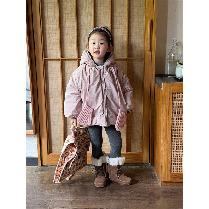 YTJJ·25冬~粉色碎花加厚两面穿棉衣26526（童装汉服）不带手套