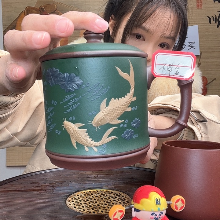 紫砂茶杯原矿紫砂杯