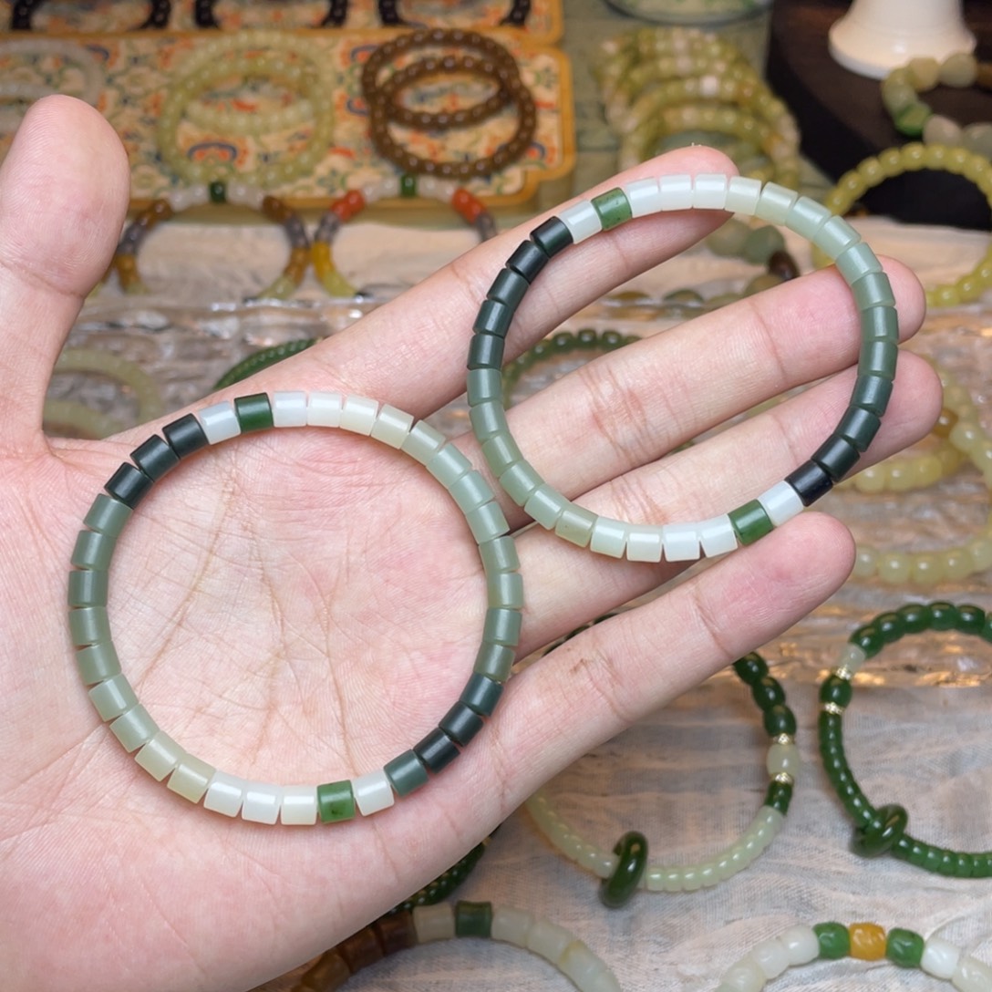 和田玉未镶嵌手链