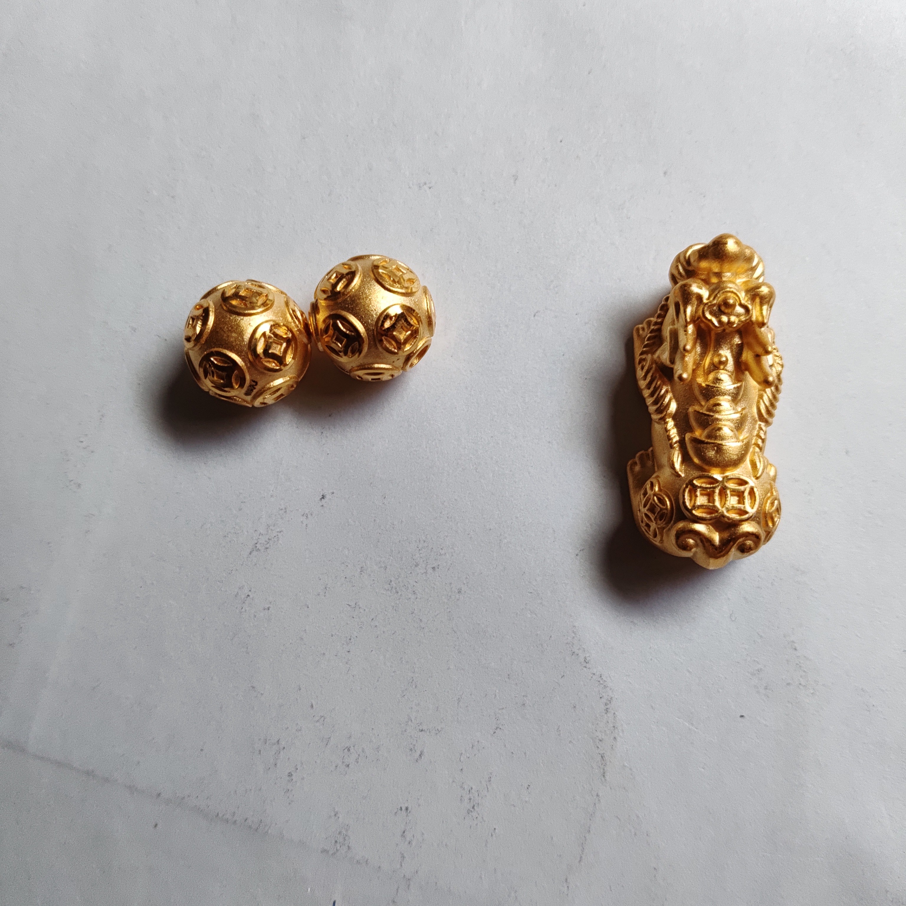 金元宝足金999貔貅珠子首饰