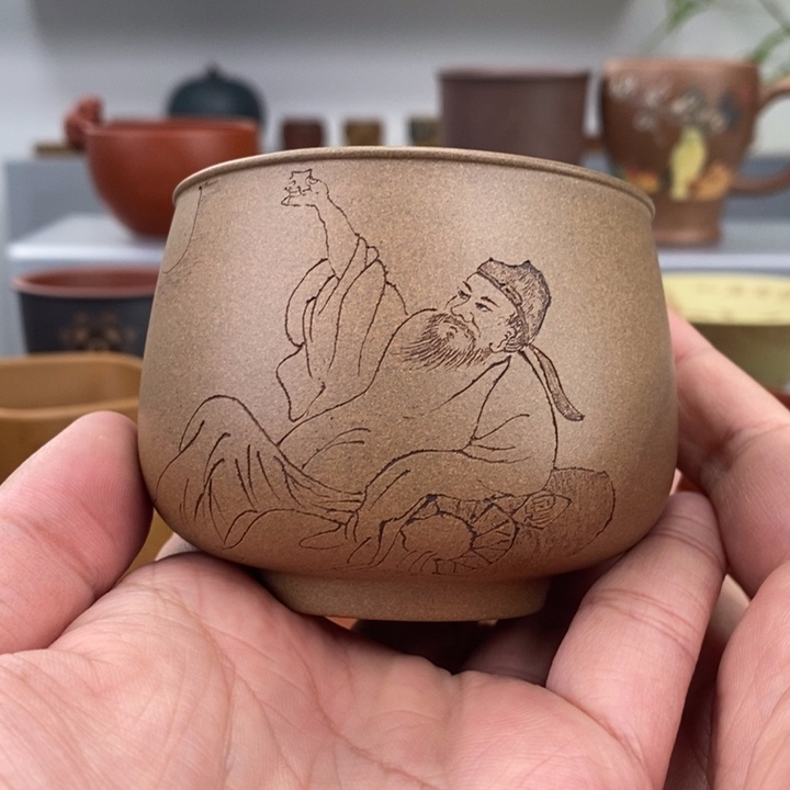 紫砂茶杯宜兴紫砂主人杯