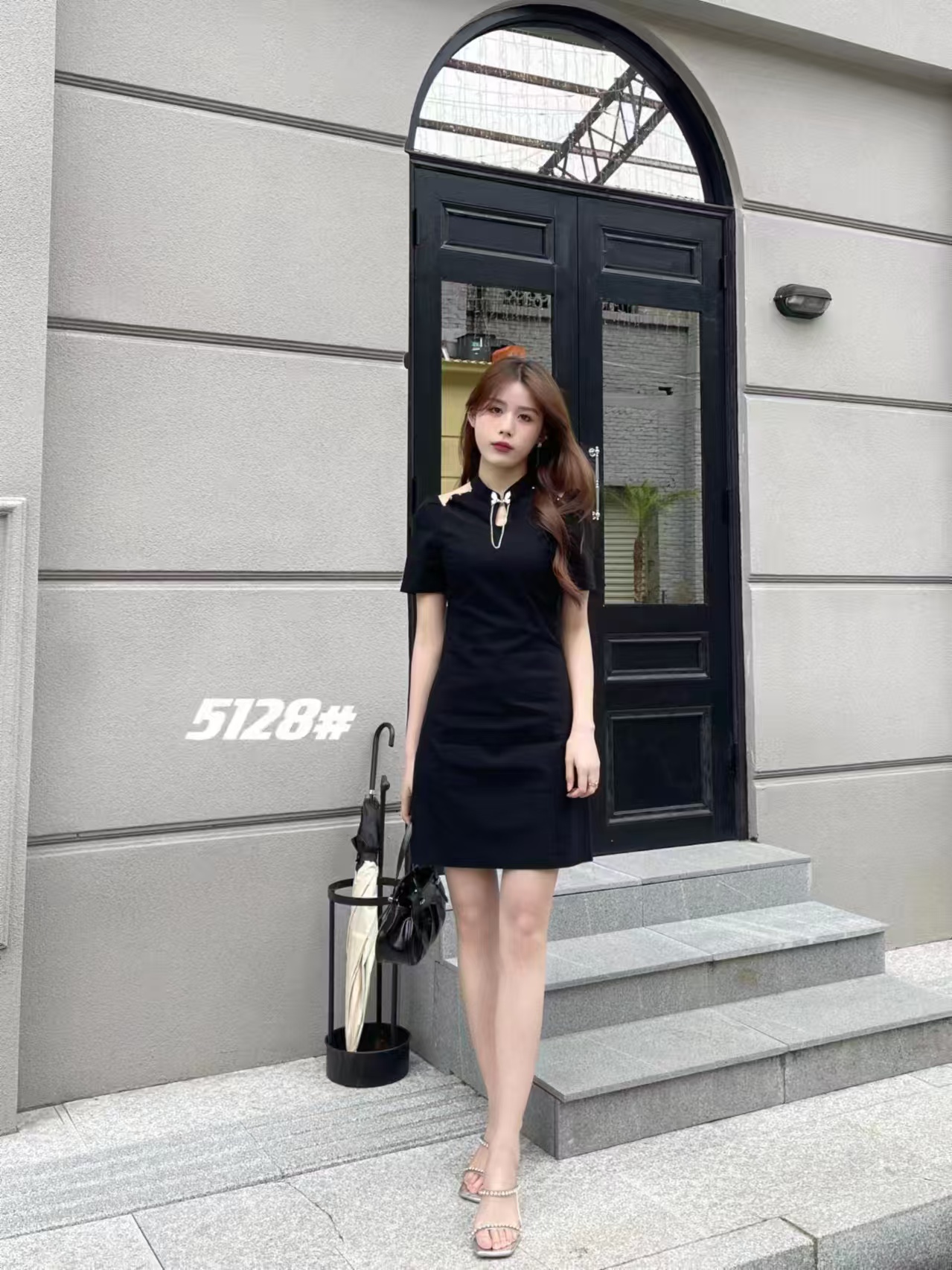 5128#新款夏季【裙长82】时尚洋气气质设计感连衣裙【3-2】