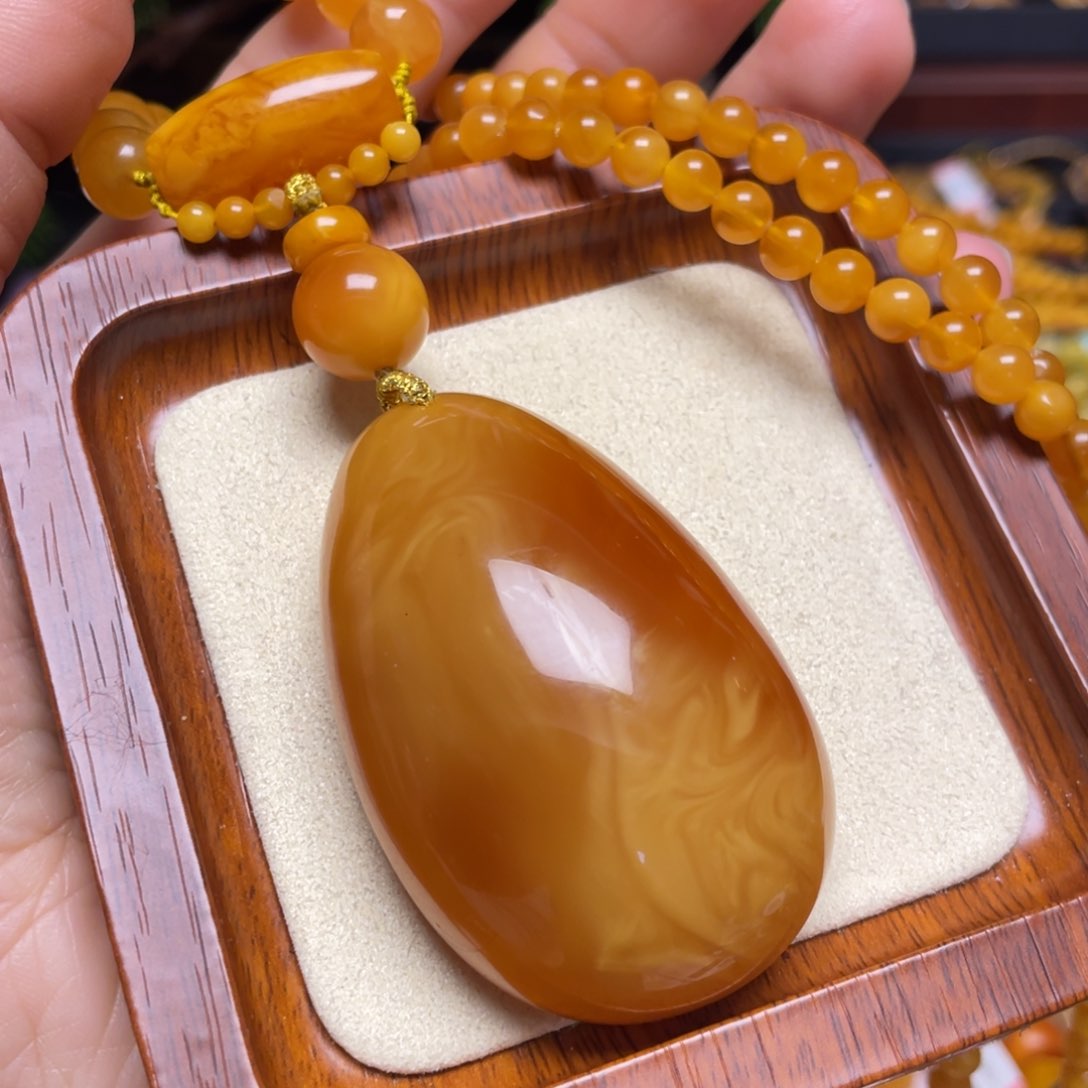 蜜蜡颈饰未镶嵌项链