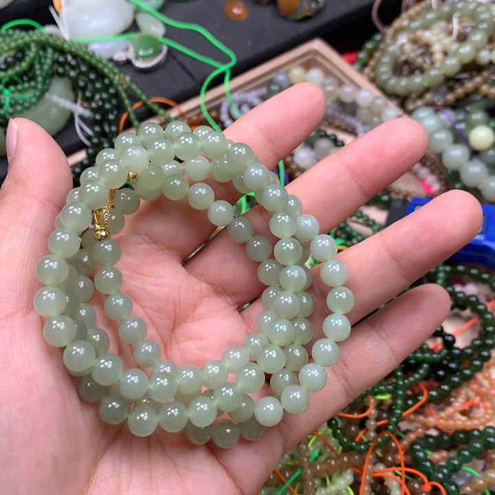 和田玉未镶嵌手链91
