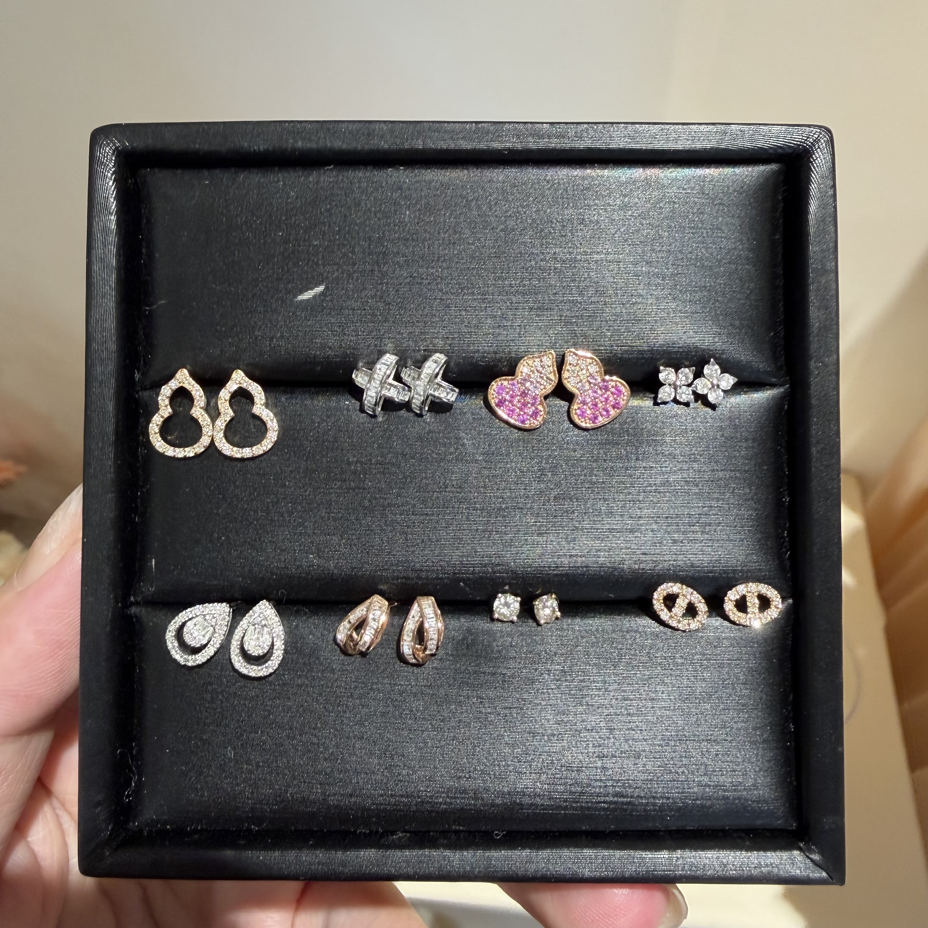 【一菲臻选】钻石耳饰-TG33-18K-多样性发其一|BZS4