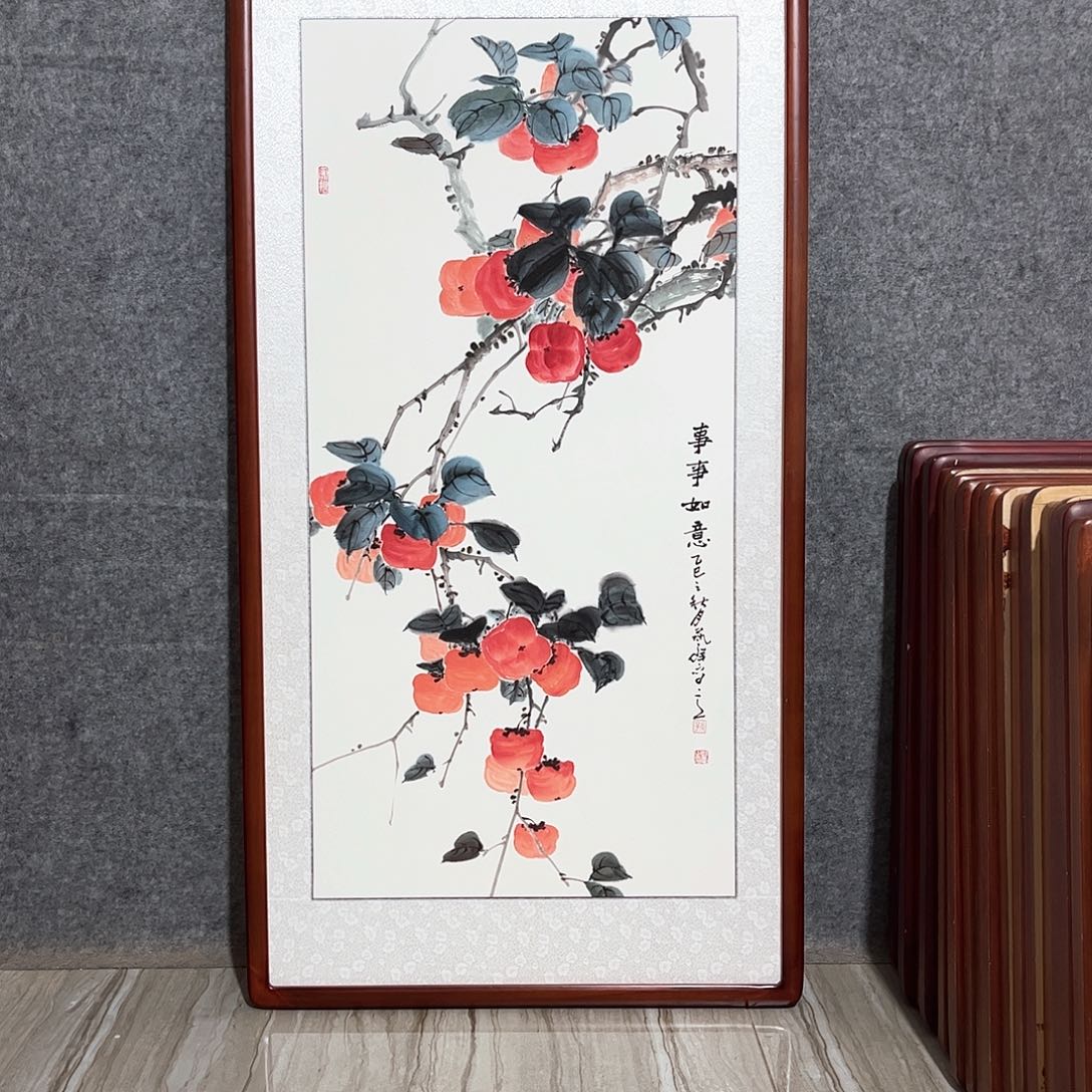 国画书画作品带框63×123