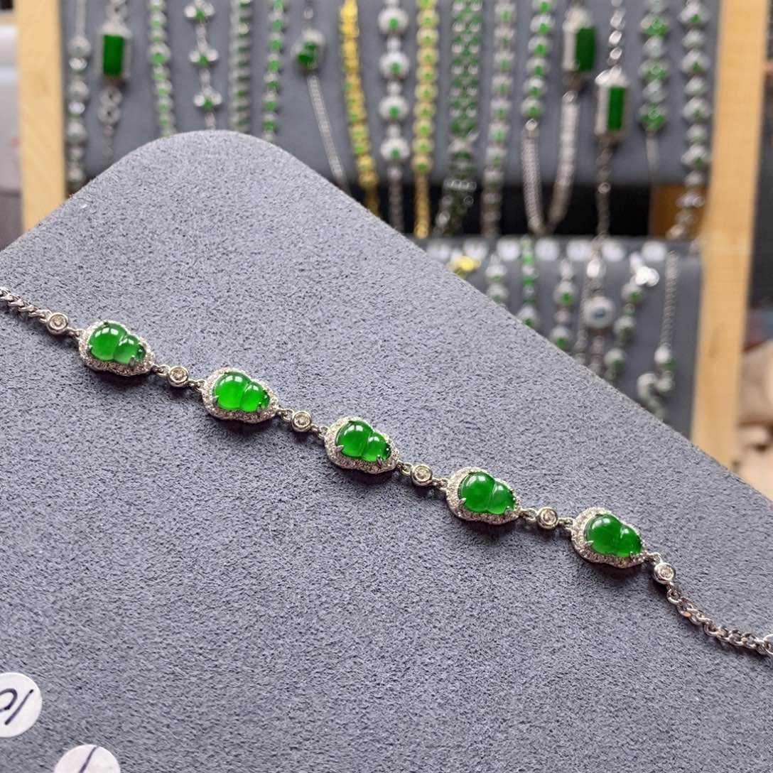 翡翠银S925镶嵌颈饰44号