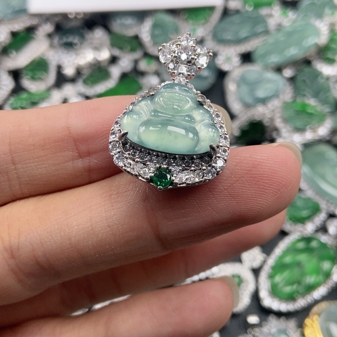 翡翠未镶嵌吊坠(不含链)