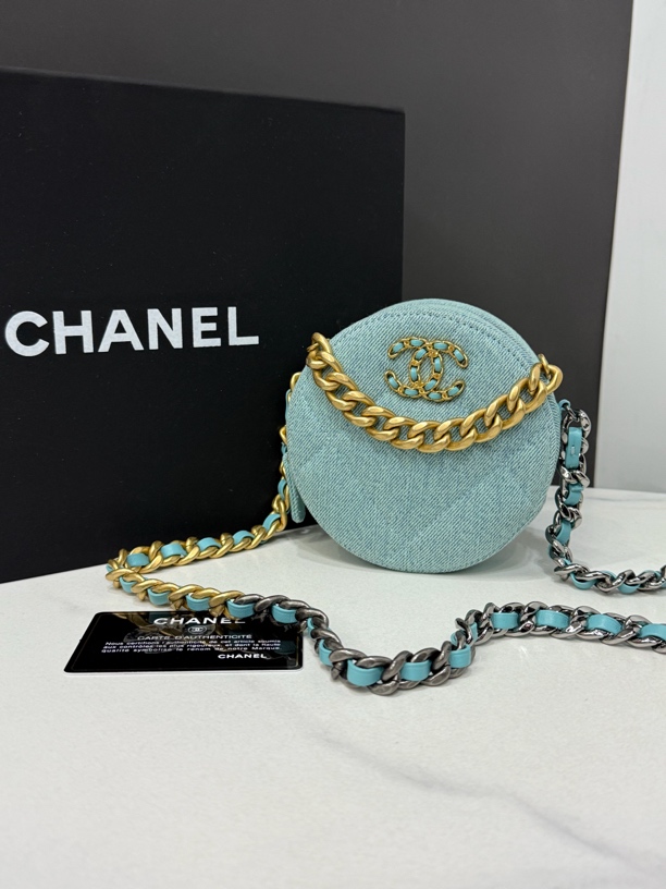 95新 Chanel/香奈儿 19牛仔圆饼31开卡12Cm/HK40961227