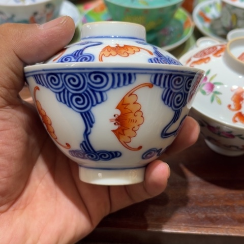 手绘茶杯盖碗陶瓷