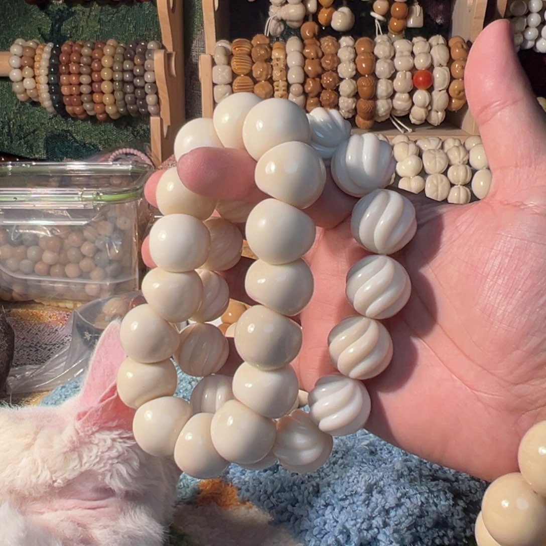 菩提根/象牙果手串扭扭14+1加24胖墩山竹肠16