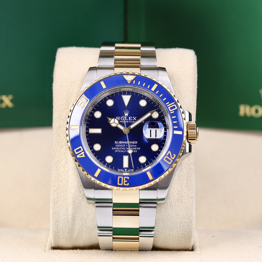 95新 Rolex/劳力士 126613 最新款间金蓝 41mm 2021年6月保卡