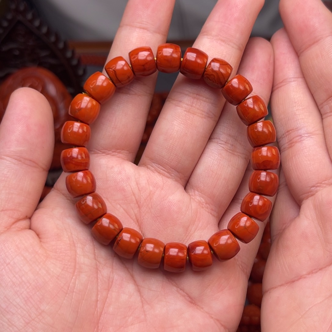 南红玛瑙未镶嵌配饰卡9毫米