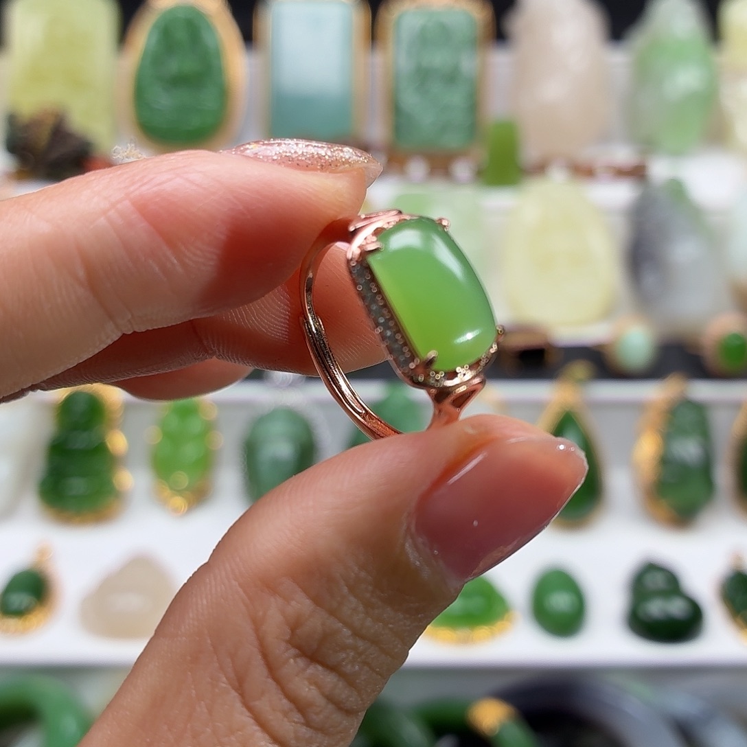 和田玉银S925镶嵌颈饰