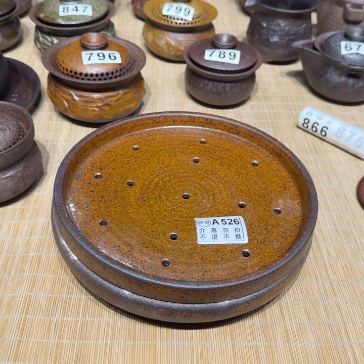 杯粗瓷茶具素胎无釉盖碗