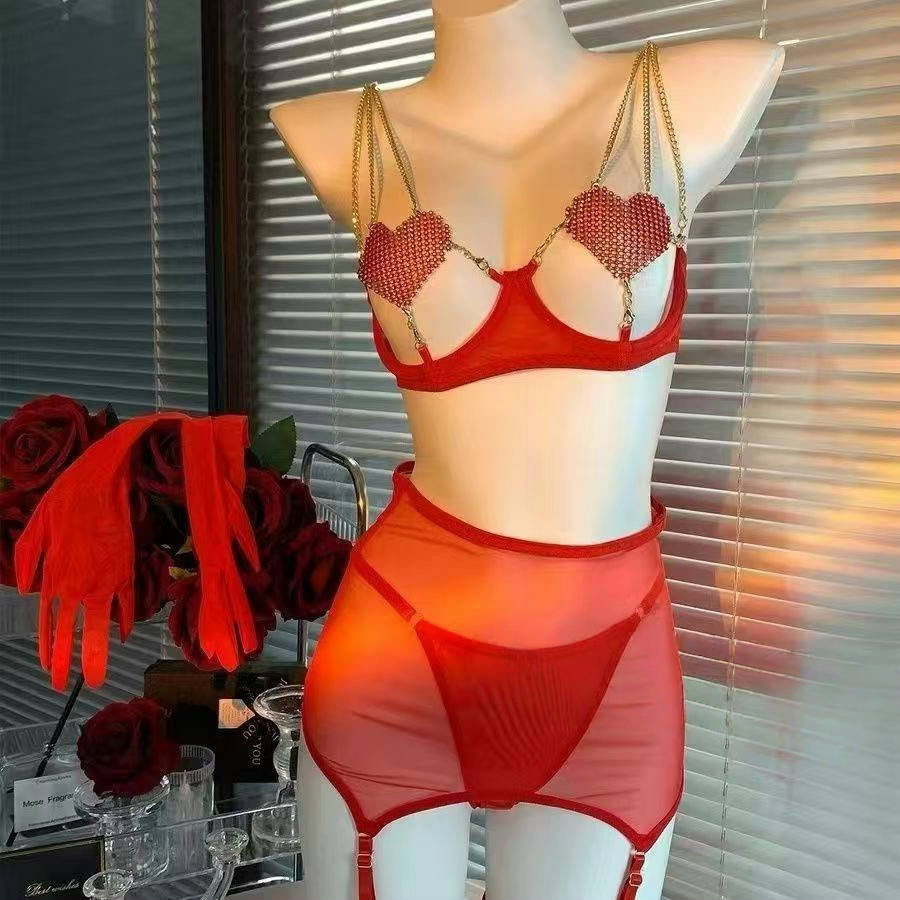 燃夜fire内衣纯欲风女五件套睡衣