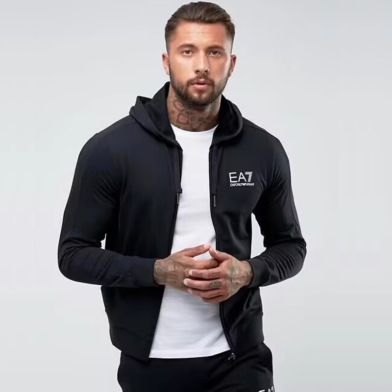 Emporio Armani 阿玛尼EA7 男装休闲连帽运动外套帽衫夹克开衫男