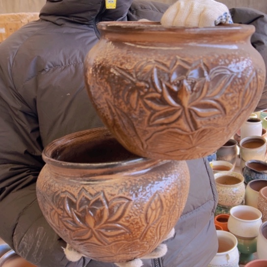 紫砂花盆高17口20————-