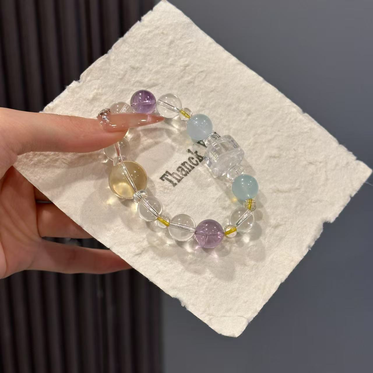 S411 东方美学 透体白水黄水设计手串