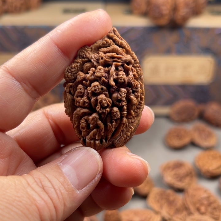 桃核手串桃核雕刻十八罗汉
