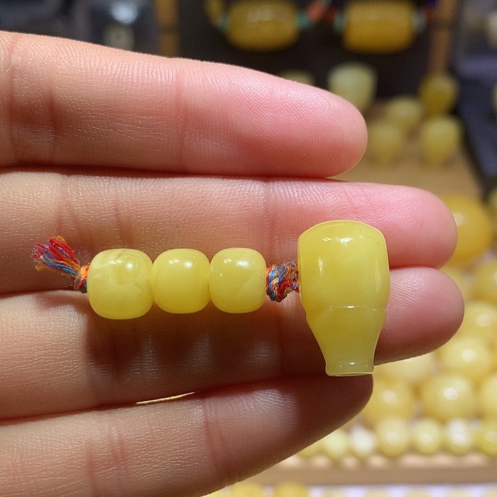 蜜蜡未镶嵌裸石天然原矿黄白花蜜蜡老型套装8.5-11