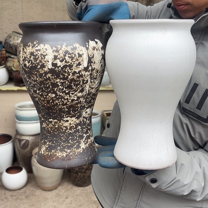 红陶组合两个色口径15高度27