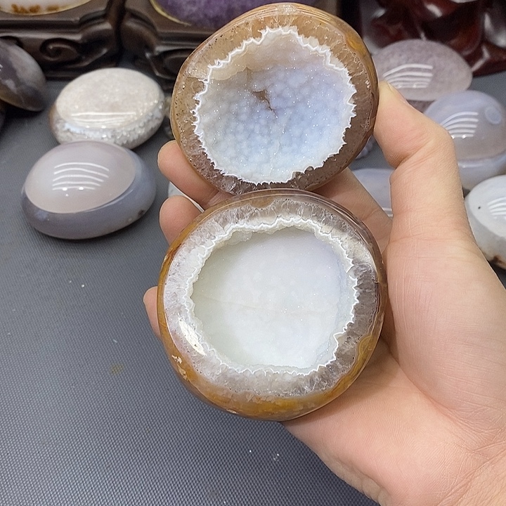 未镶嵌紫晶摆件雪景美盆